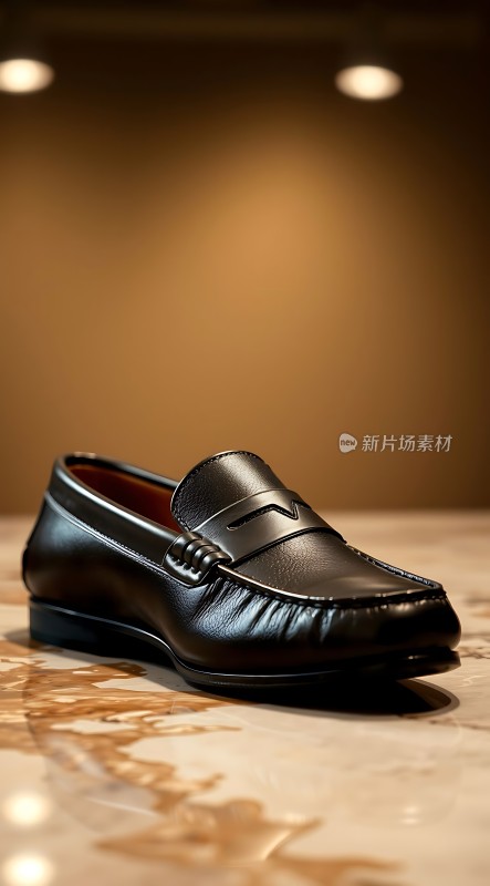 黑色皮鞋质感十足时尚与经典的完美结合