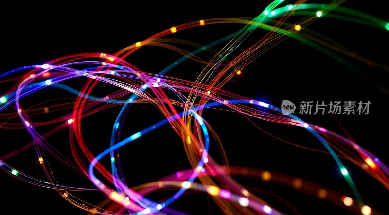 五彩斑斓的光线交织
