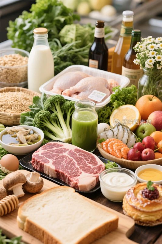 丰富食材食品展示