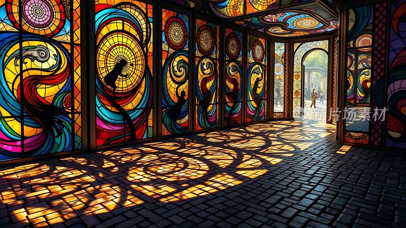 彩色玻璃艺术长廊