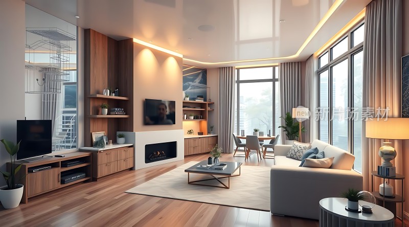 现代家居设计温馨客厅展示