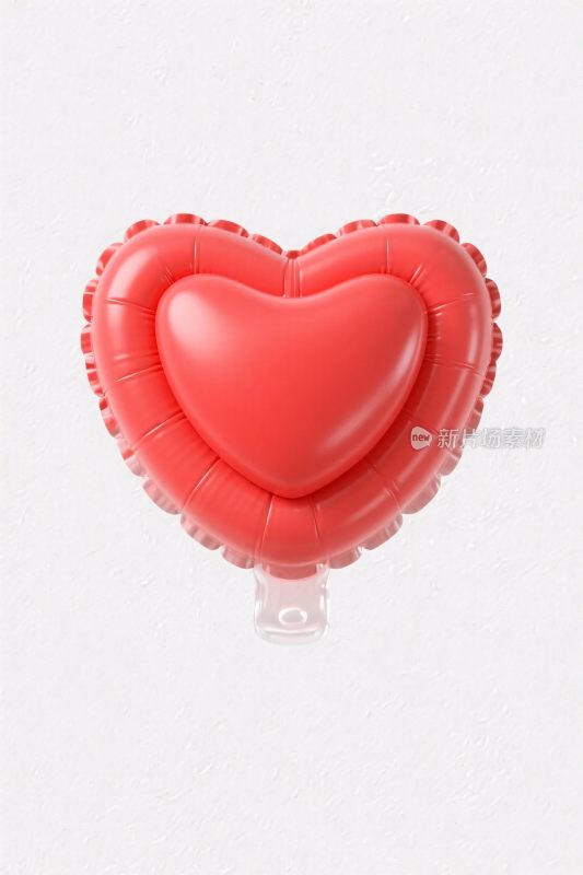 红色爱心气球插画