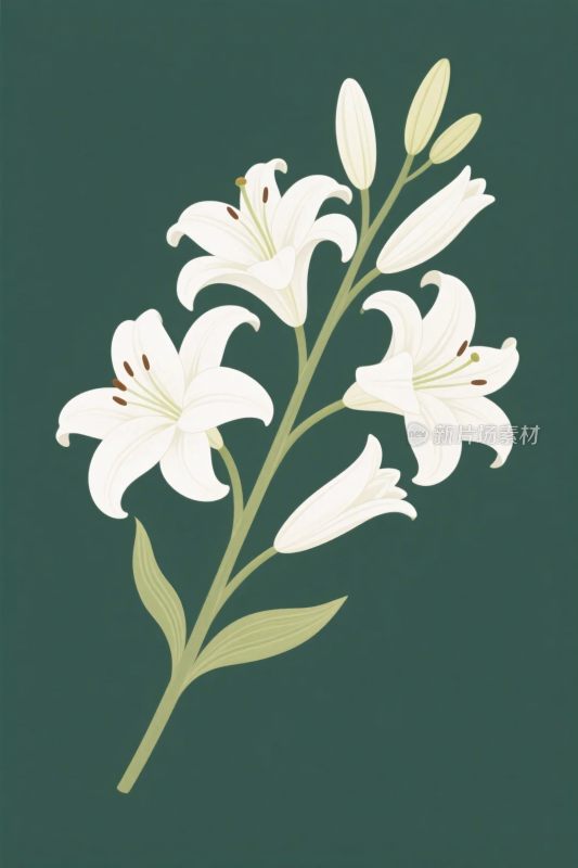 百合花插画