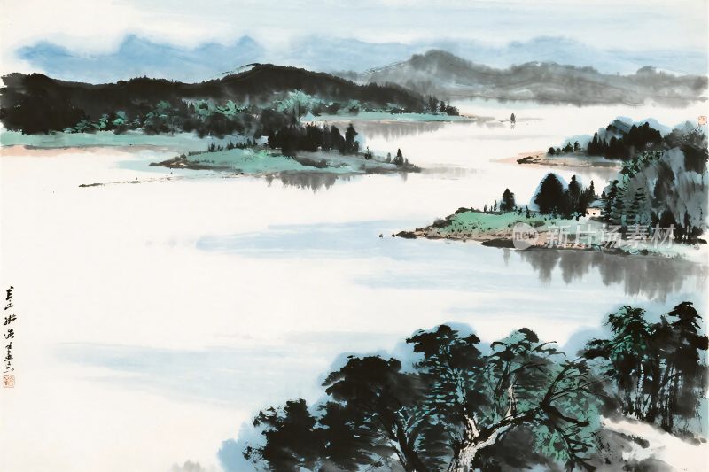 山水水墨画