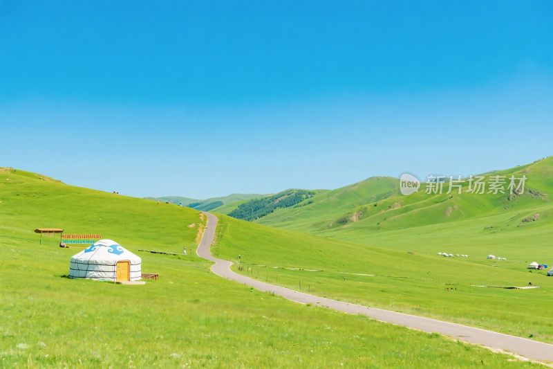 草原风景与蒙古包