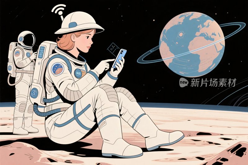 太空宇航员插画