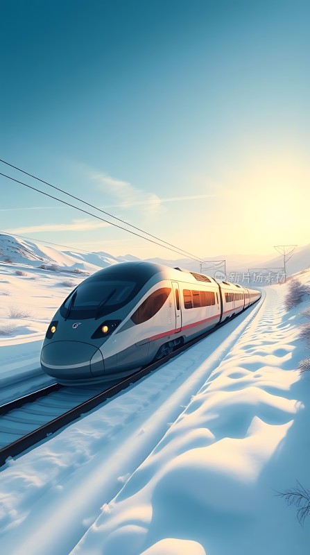 雪地高铁列车