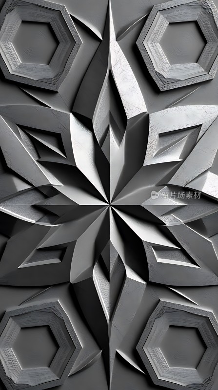 六边形几何艺术图案