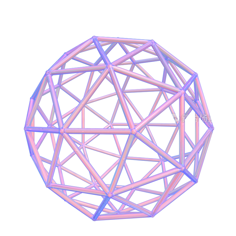 赛博朋克网格球体2 几何装饰元素抽象艺术