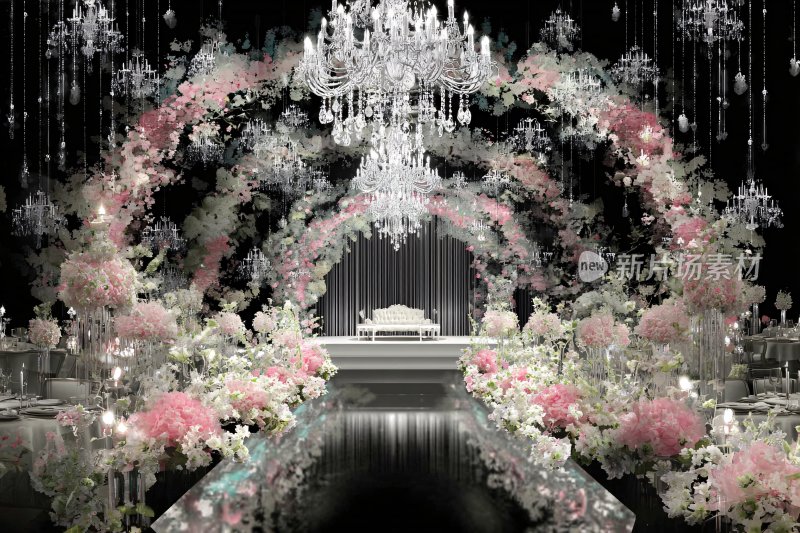 浪漫梦幻的婚礼现场布置