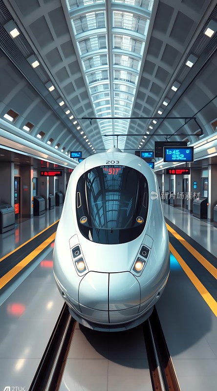 未来科技列车停靠现代车站