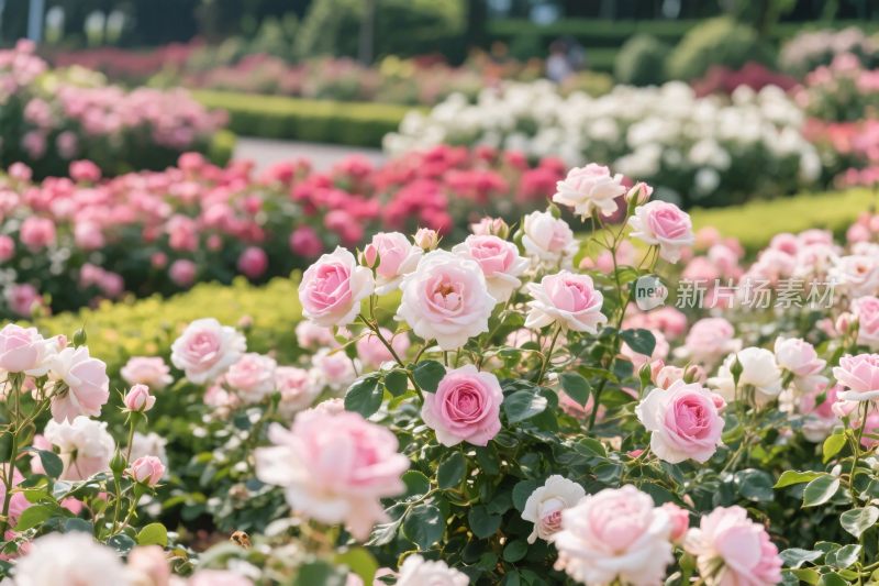玫瑰花丛花园摄影
