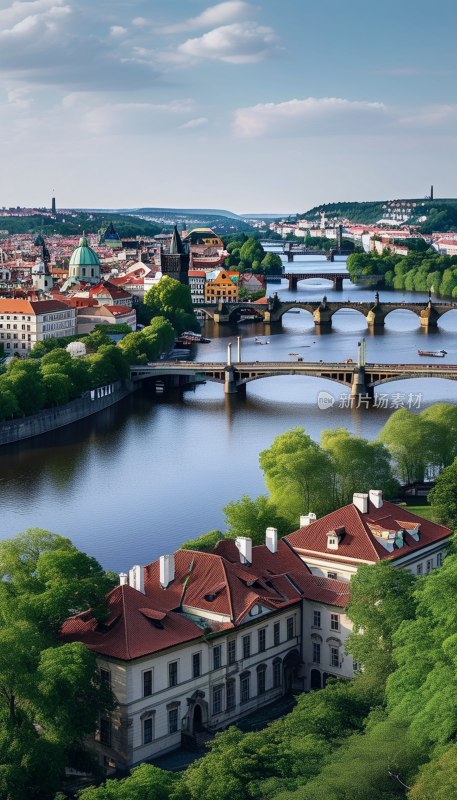 布拉格查理大桥全景