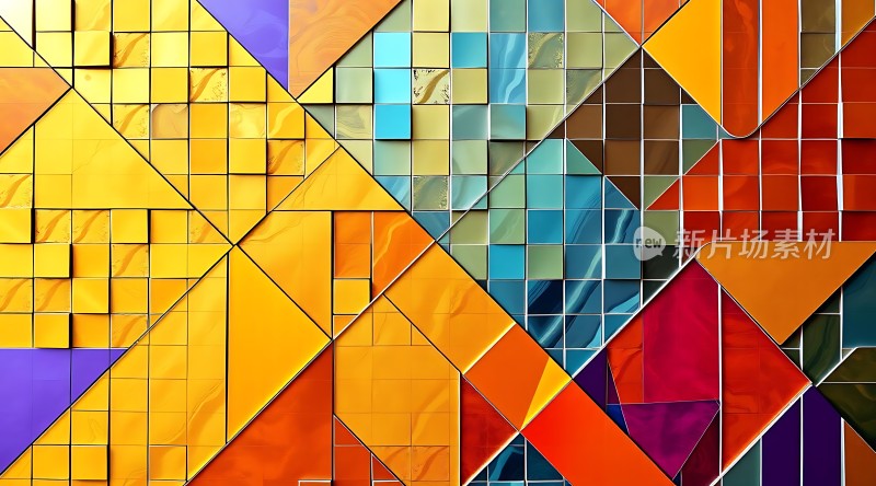 多彩几何艺术拼图