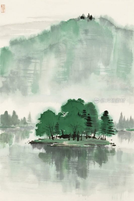 水墨山水风景画