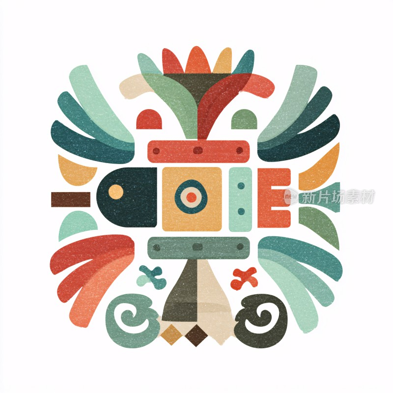 多彩几何插画图案