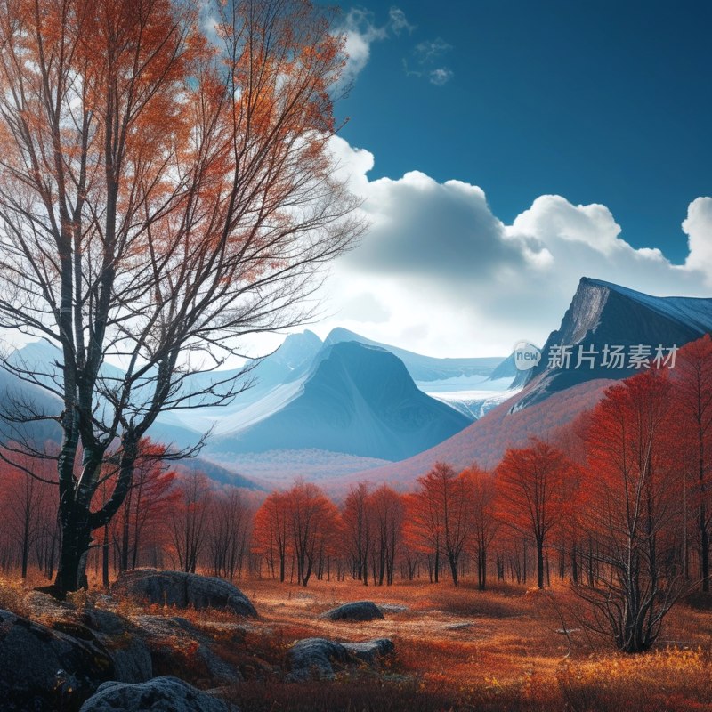 长白山秋色红叶