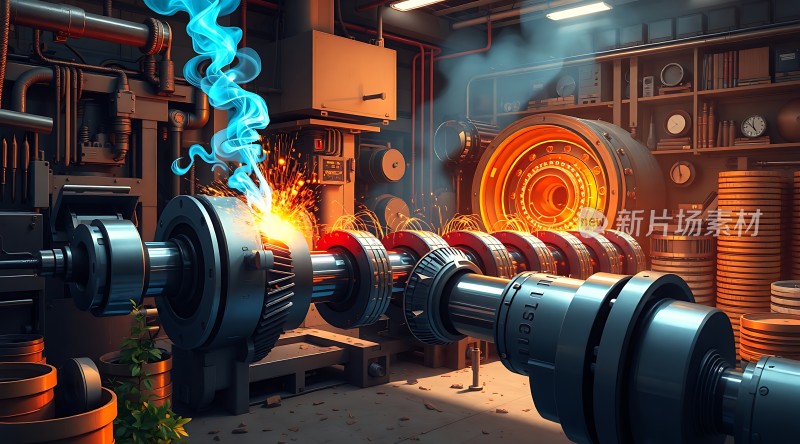 机械车间里的精密加工