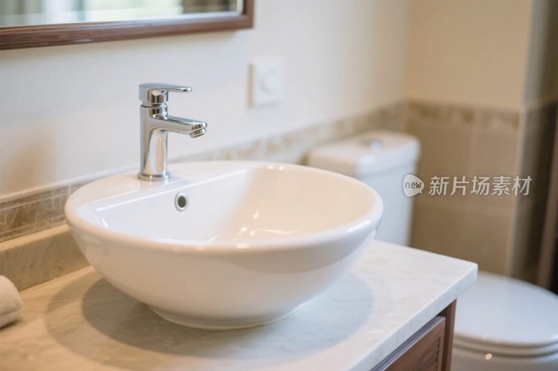现代浴室洗手台场景