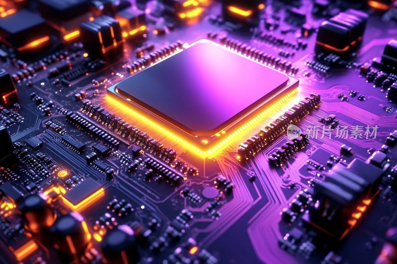 芯片与电路板的科技画面