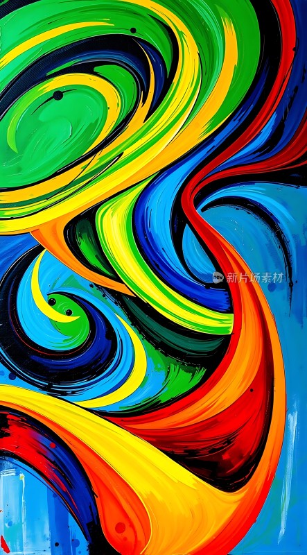 色彩漩涡抽象艺术之美