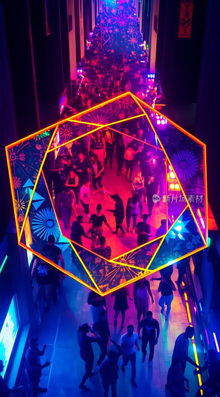 霓虹灯光下的活力派对