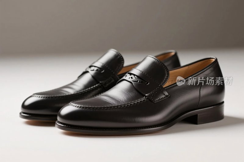黑色皮鞋展示图