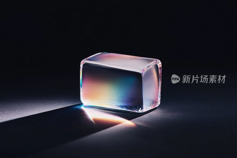 炫彩透明立方体光影效果