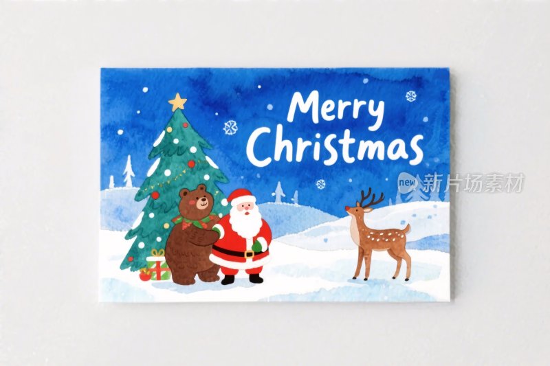 圣诞主题插画卡片