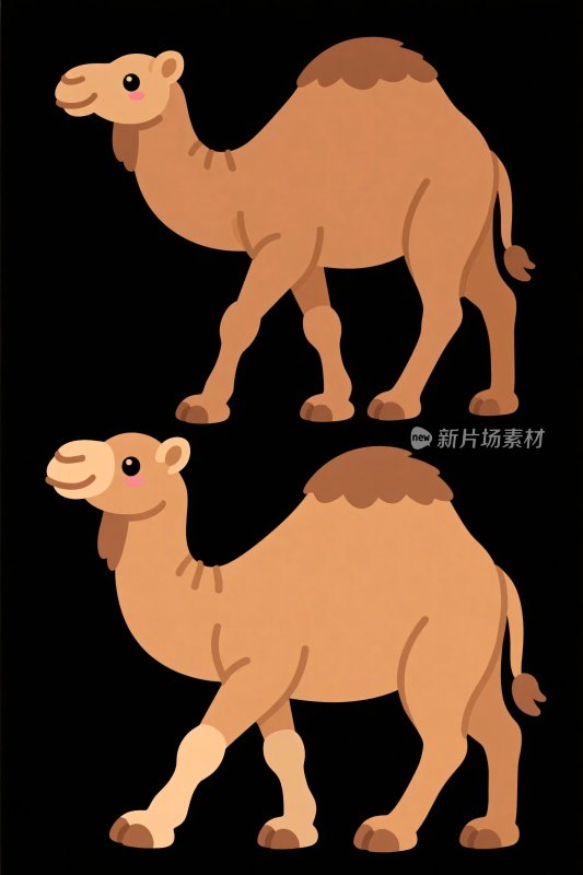 卡通骆驼插画
