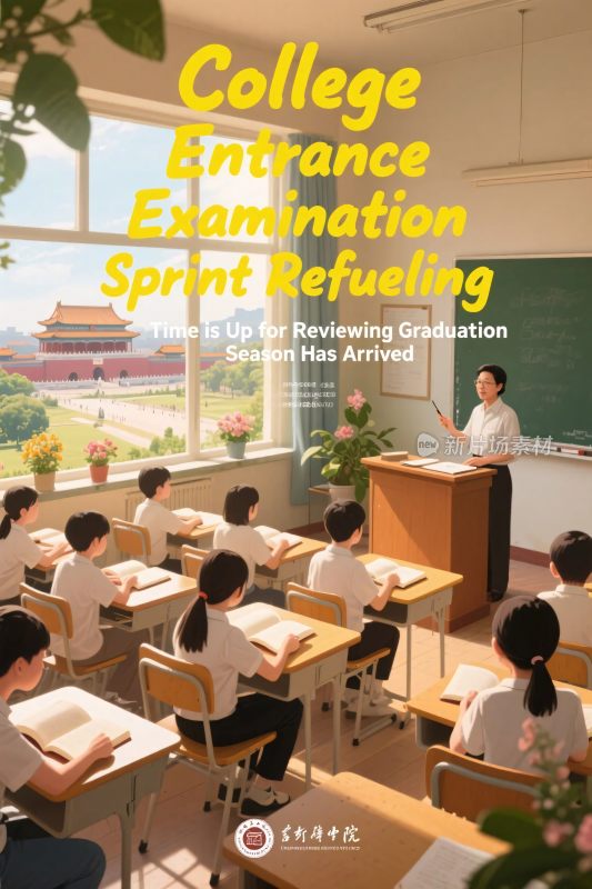 大学入学考试冲刺教室场景