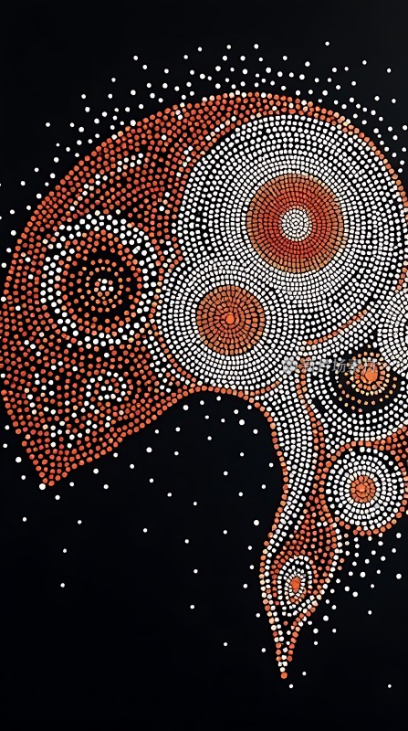 红色圆点艺术图案