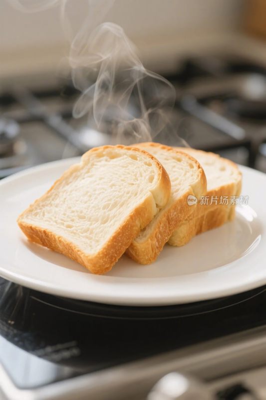 烤面包切片热气