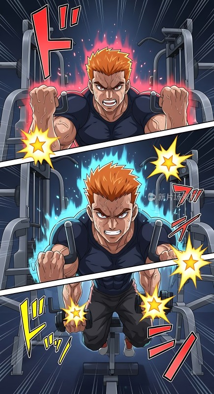 健身达人展示力量与决心