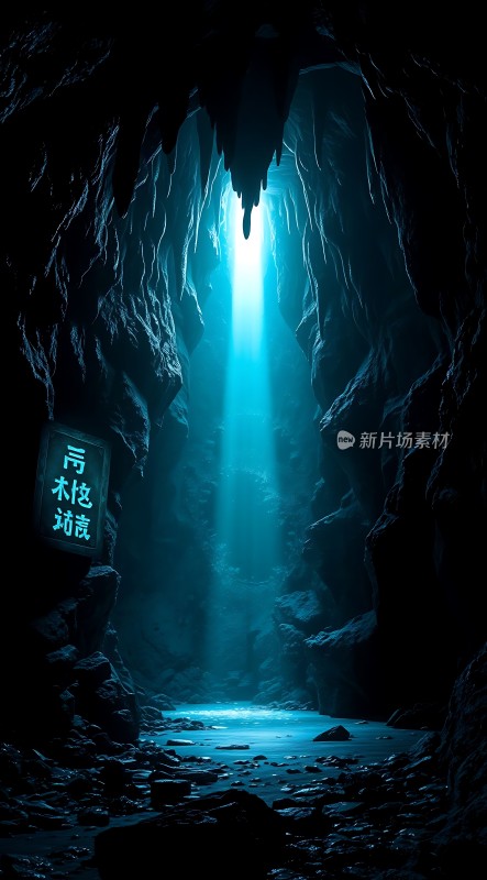 黑暗洞穴中的神秘光芒