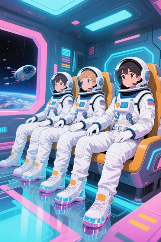 科幻飞船内宇航员