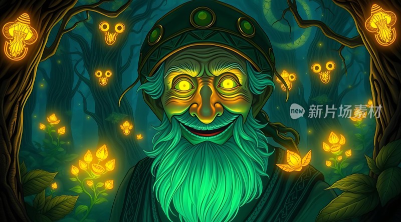 神秘森林中的智慧长者