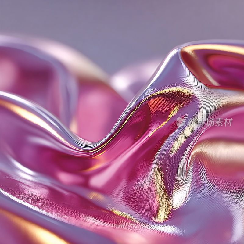 绚丽多彩的流体金属质感画面