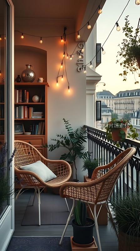 温馨阳台休闲角落