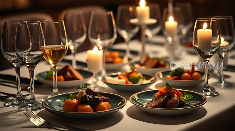 烛光晚餐浪漫优雅