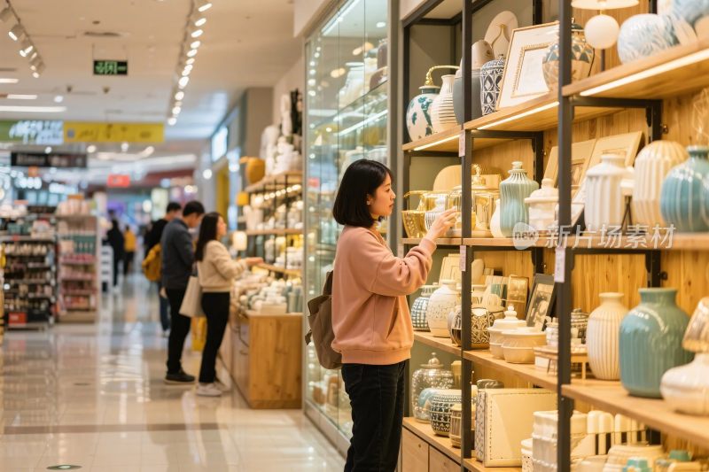 商场货架商品陈列场景