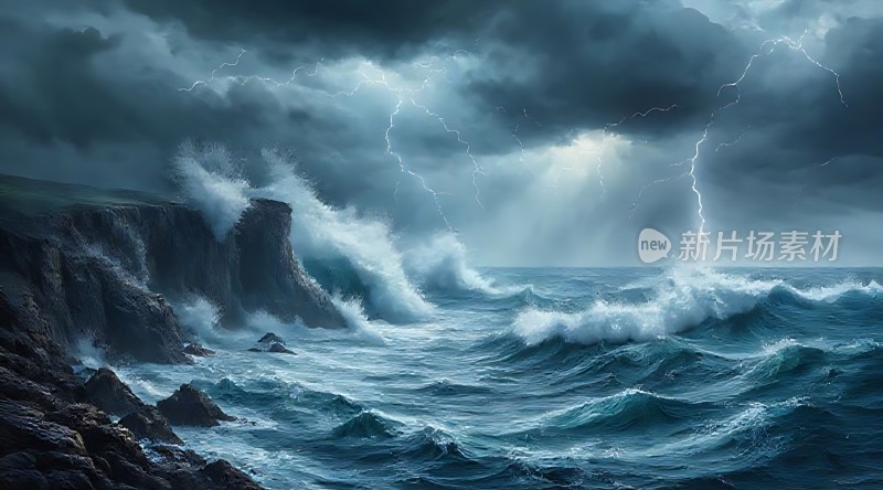 狂风暴雨中的惊涛骇浪