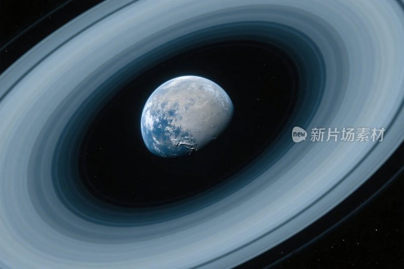 太空星球与环壮观景象