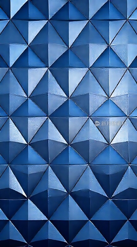 蓝色几何艺术图案