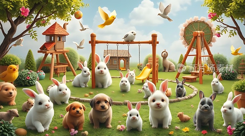 春日乐园萌宠与自然共舞