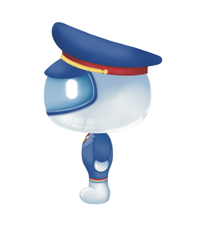 安保机器人现代电子人形机器守护安全侧面