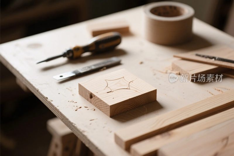 木工工作台工具场景