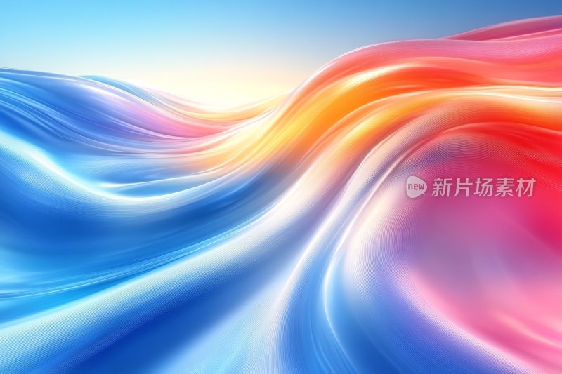 绚丽多彩的流体波浪背景