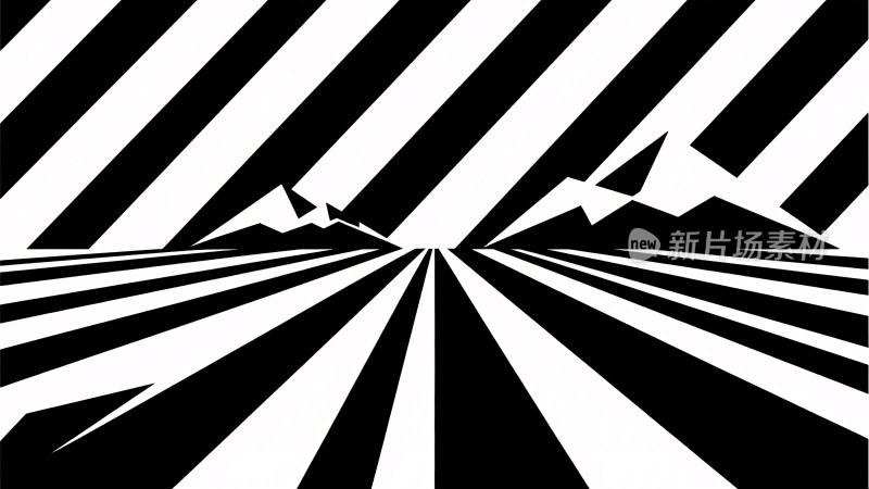 黑白条纹抽象图案