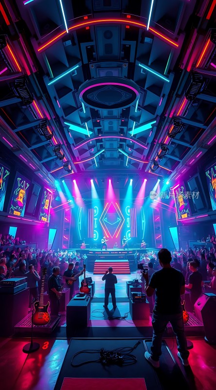 霓虹舞台上的音乐盛宴